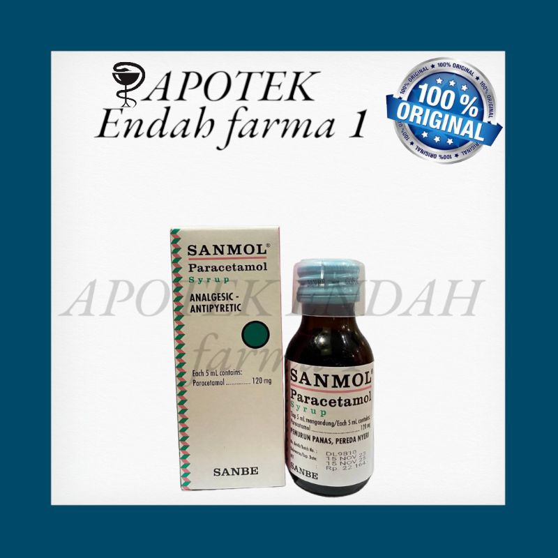 SANMOL SIRUP 60ML obat demam anak dan dewasa