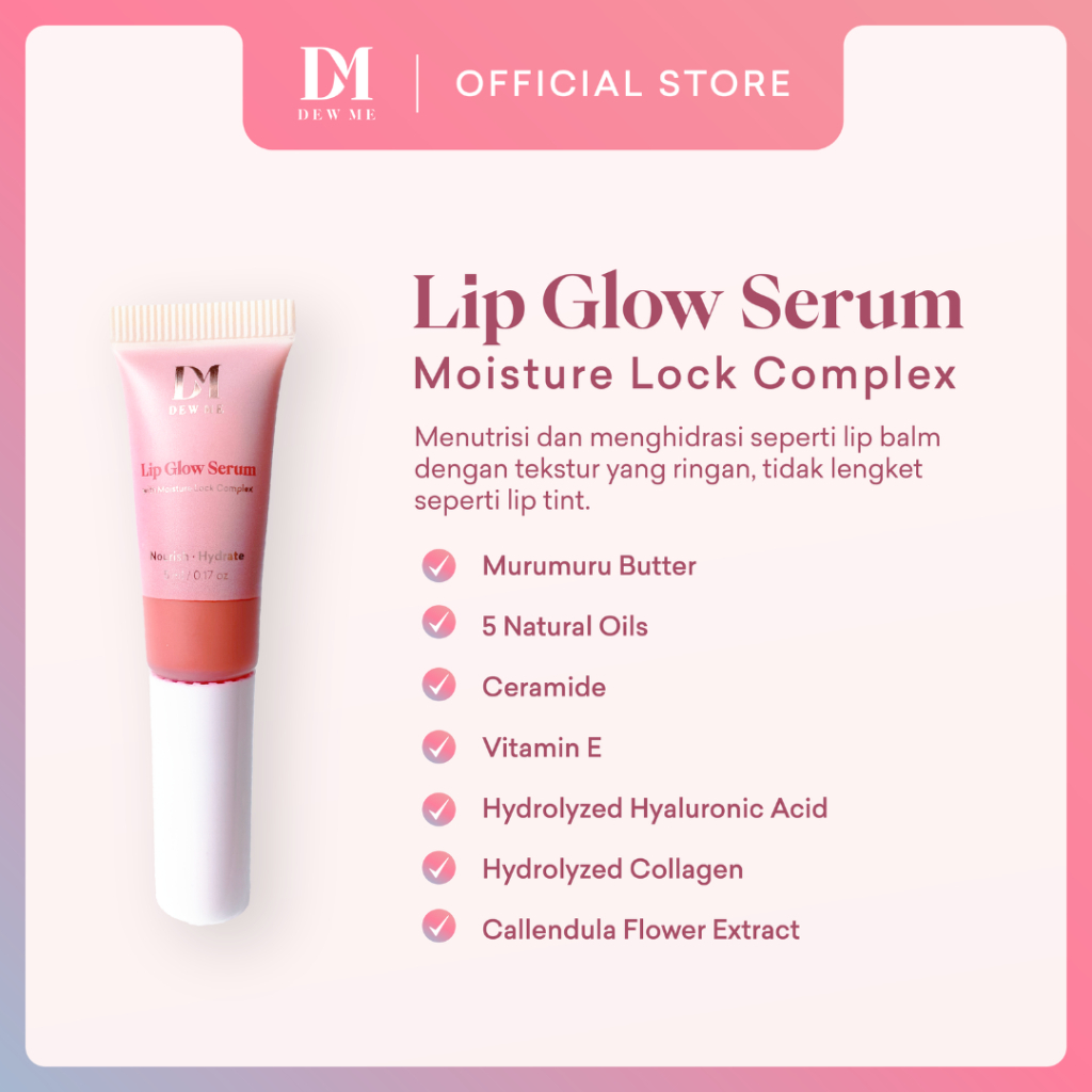 Dew me Lip Glow Serum - Lip Mask - Lip Moisturizer (official Distributor)