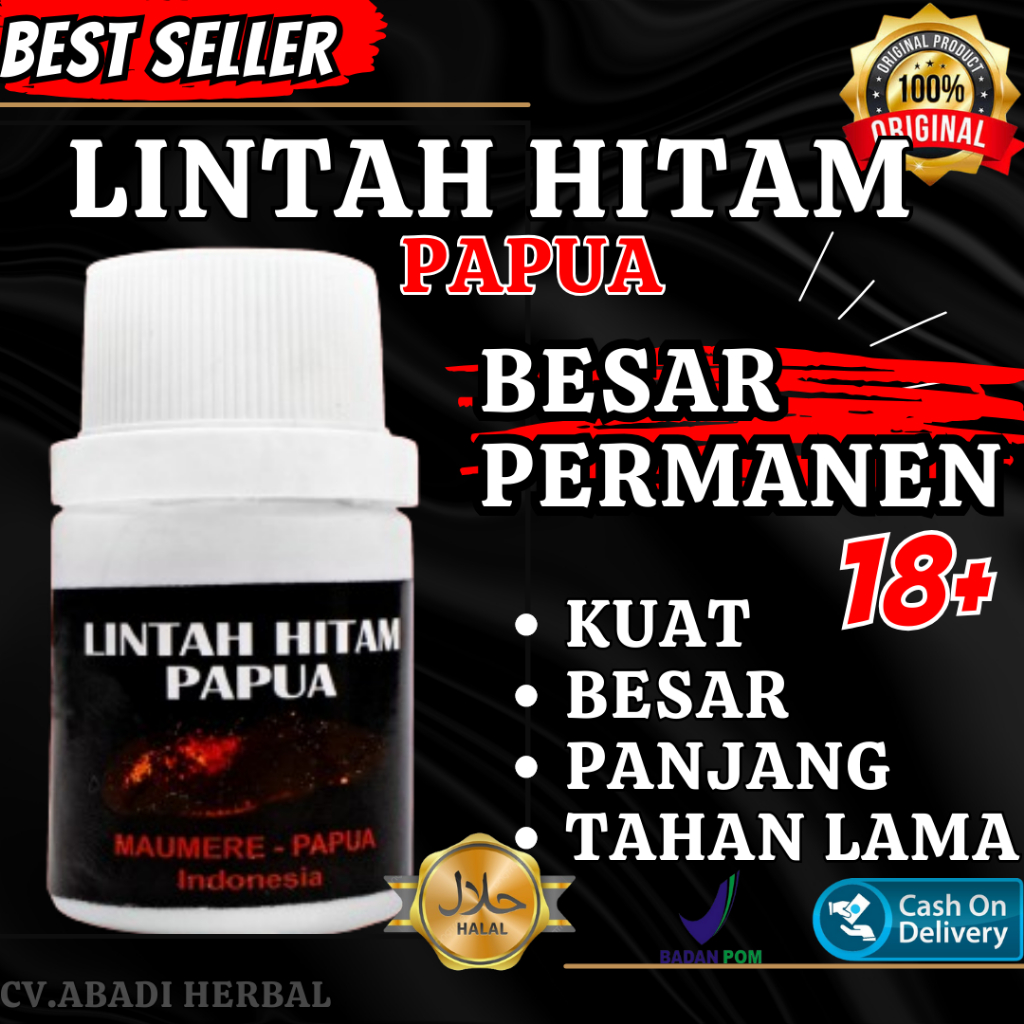 Minyak lintah hitam papua asli original pembesar alat vital pria obat kuat paling ampuh bpom halal