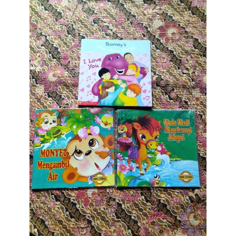 Set 3s Buku Cerita Anak, Barney's Sing-along Stories I LOVE YOU... lengkap baca Deskripsi