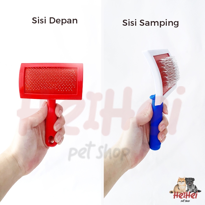 Promo Bulan Ini Sisir Kawat Plastik Candy Bulu Kucing Persia/ Anjing - Pet Grooming Brush - Sisir