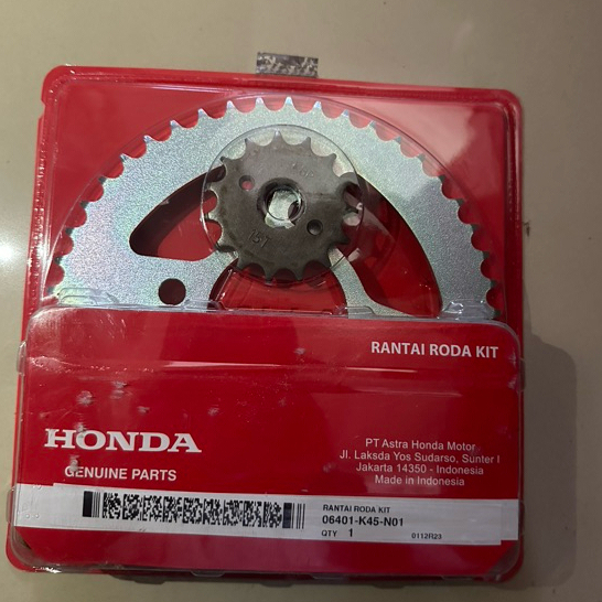 GEAR RANTAI SET GIR SET 06401-K45-N01 HONDA CB 150R 100% ORIGINAL 06401K45N01 | AHM