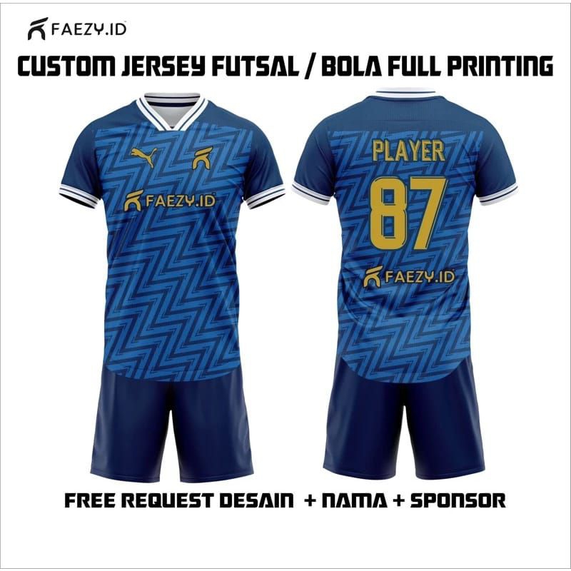 Baju Jersey Futsal/ Bola Free Request Desain Full Printing