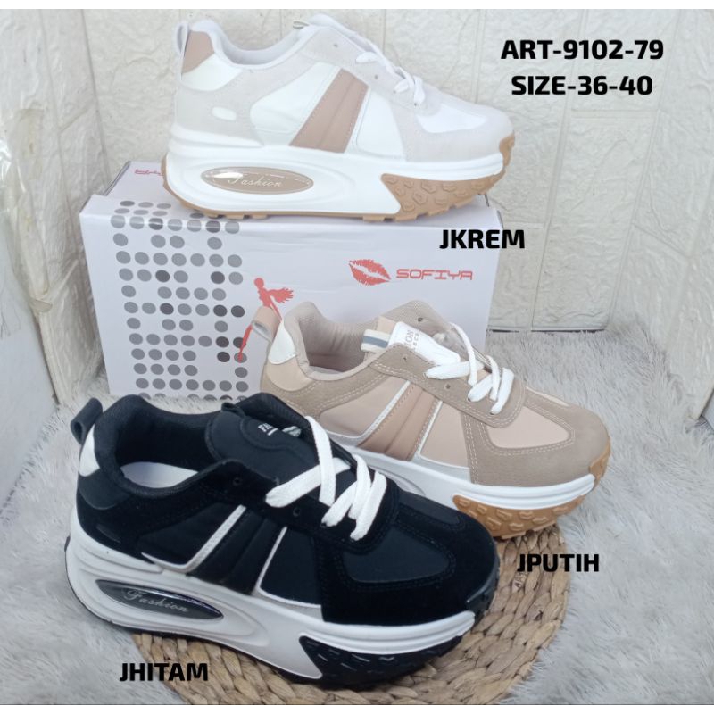 sepatu sneakers wanita import sofiya 9102-79