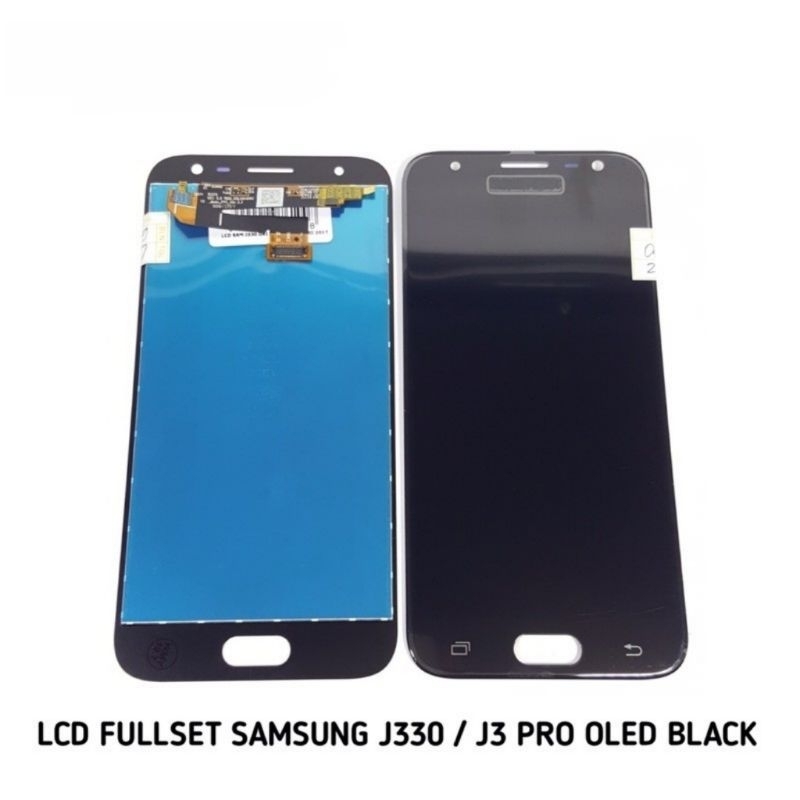 LCD SAM J330/J3 PRO OLED2 BLACK / GOLD + TS (J3 2017)