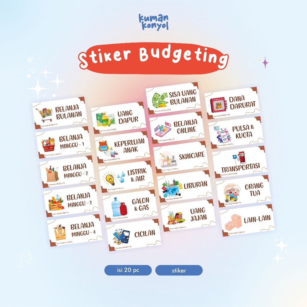

STIKER BUDGETING ◼ STIKER ORANIZER DOMPET ◼ STIKER KEUANGAN