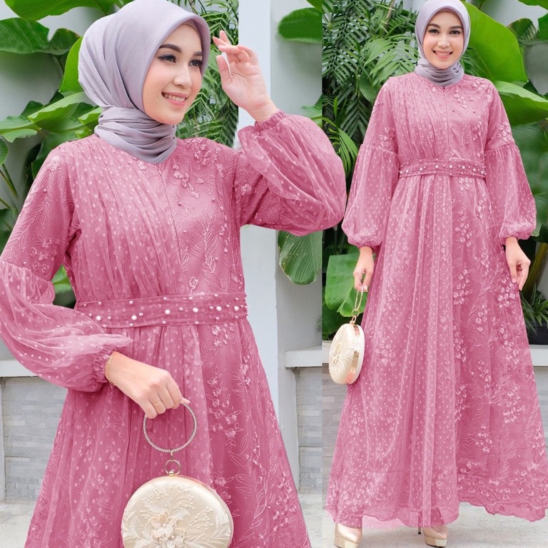 READY STOK  MAXI ADILA MXXXL GAMIS PESTA BUSUI KONDANGAN GAMIS BUSUI GAMIS BRUKAT TILE MUTIARA COUPL