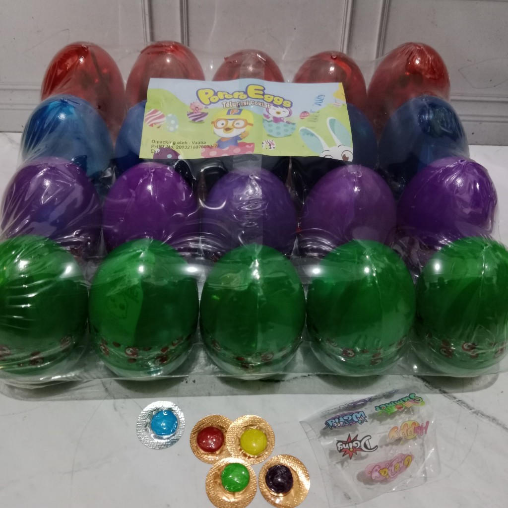 20PCS MAINAN TELUR PORORO ISI COKLAT