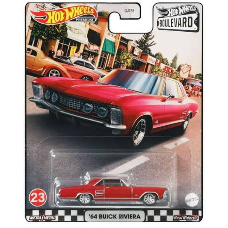 Hotwheels Premium '64 Buick Riviera Red Maroon Color Boulevard Edition No 23 Car Culture Real Riders