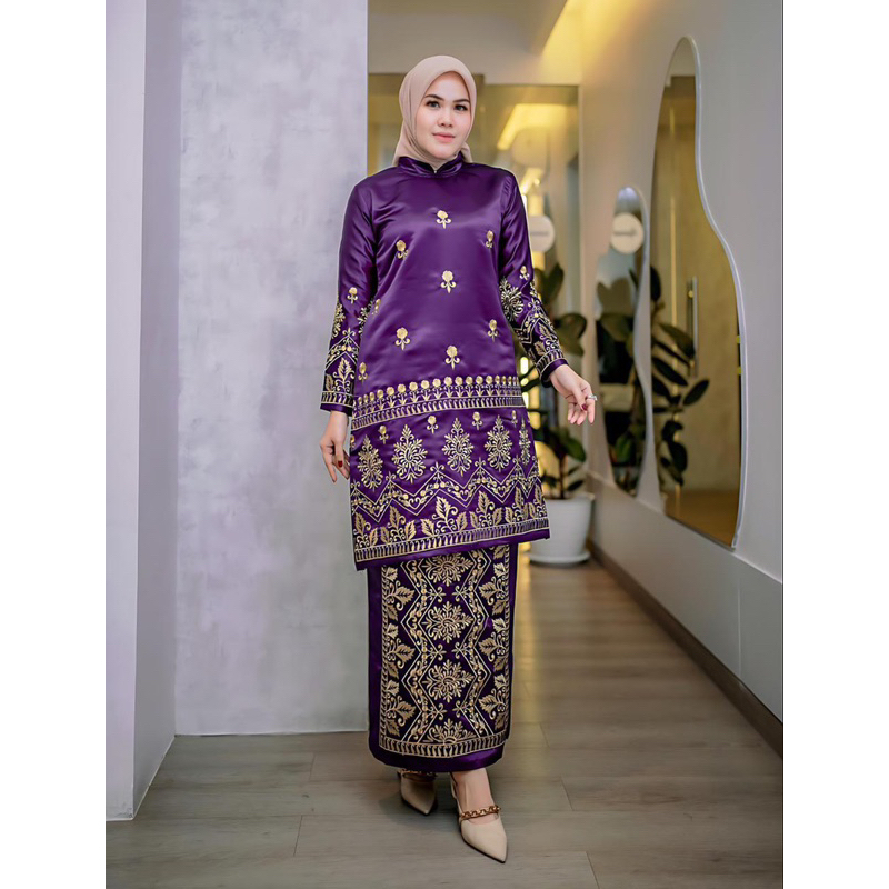 Hokky-New Set Baju Kurung Bordir - Baju Kurung Modern - Kebaya Modern - Kebaya Baju Kurung Padang - 