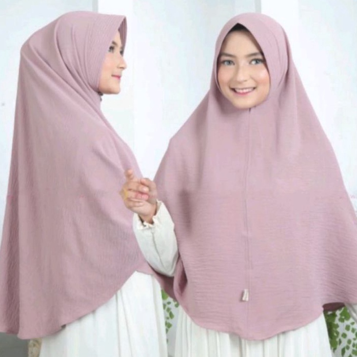 COD NEWPRODUCT Jilbab Hijab Crinkle Pet Antem Size L Bergo Crinkle Pet Antem Terbaru