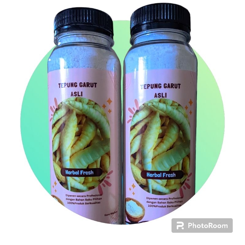 

Tepung garut asli kemasan botol Cantik 200gr