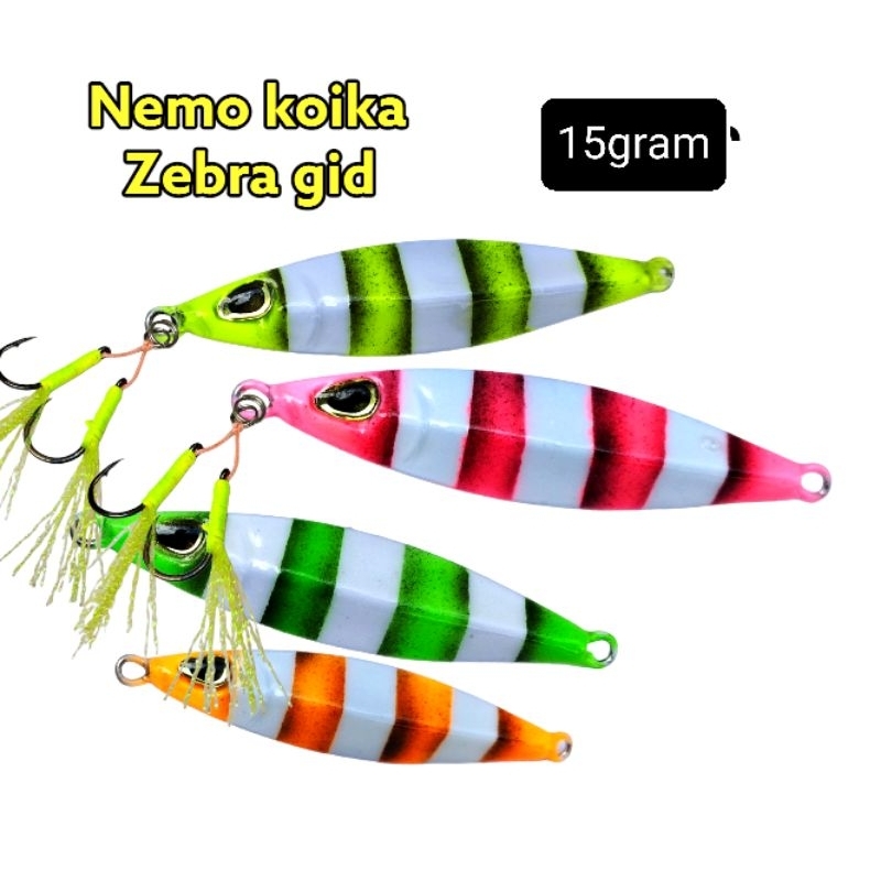 umpan micro jig 15g seat asist hooks menyala dalam gelap umpan jig umpan micro jig kiler umpan jig c