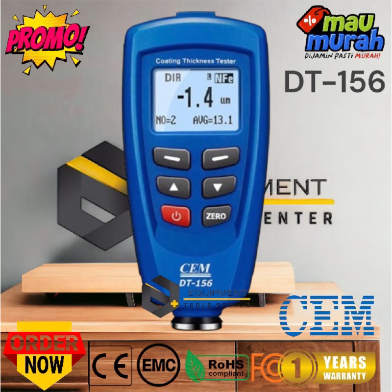 CEM DT156 Digital Paint coating thickness gauge tester DT-156