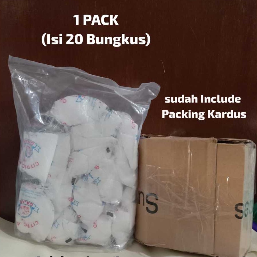 

Penjualan TerbaikCOD Citrun cap Gajah 1pak isi 2bungkus 5 gr Citric Acid