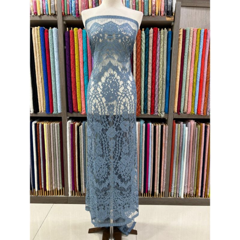 Bakal Kain Bahan Kebaya Kain Brokat Semi Prancis Panel