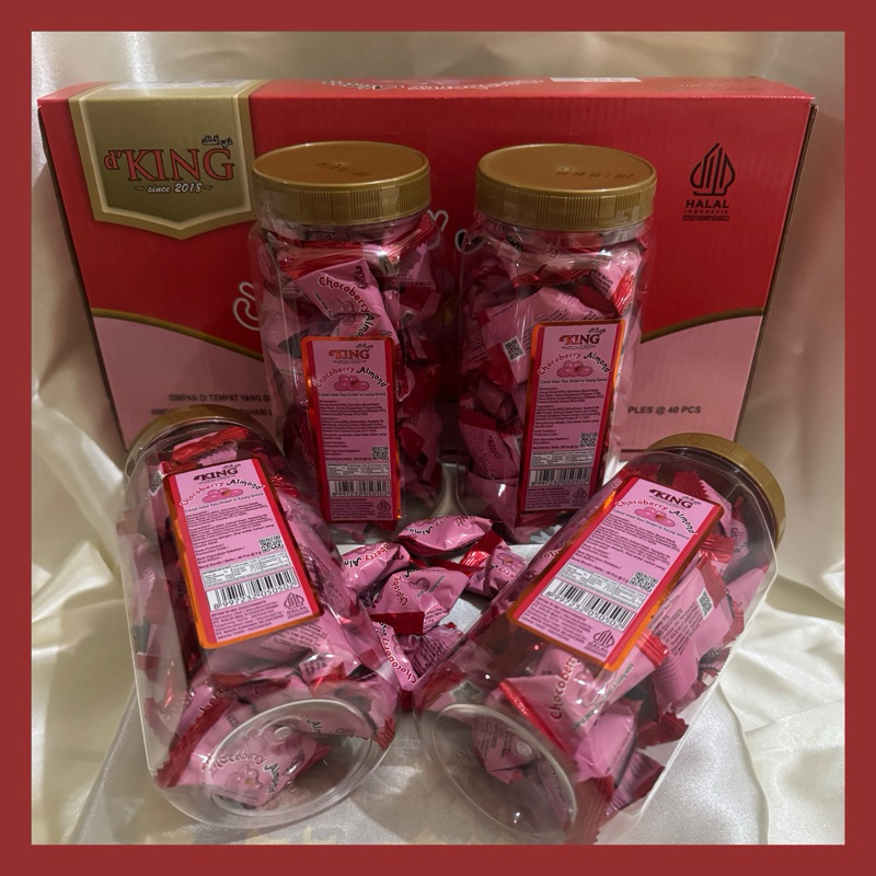 

1 Dus = 4 Toples Chocoberry Almond d'King coklat strowberry warna pink full almond