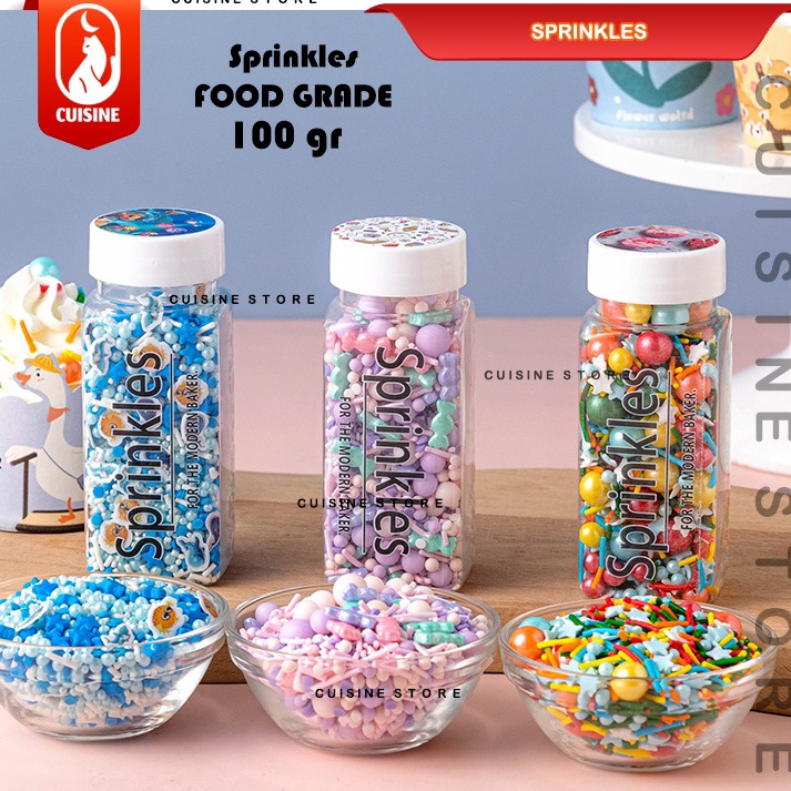 

BAYAR DITEMPAT COD 1 GR Edible SPRINKLE COLOURFUL Trimit Gula dekorasi kue Hiasan Cake Birthday CNY imlek Valentine Lebaran Natal Christmas Hampers CUISINE