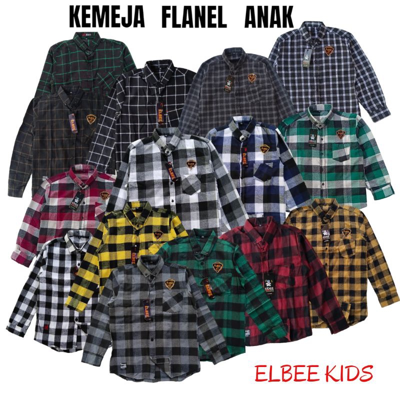 Kemeja Anak Laki Laki Terbaru Usia 2-13 Tahun Kemeja Flanel Distro Terlaris Hem anak tanggung Cowok