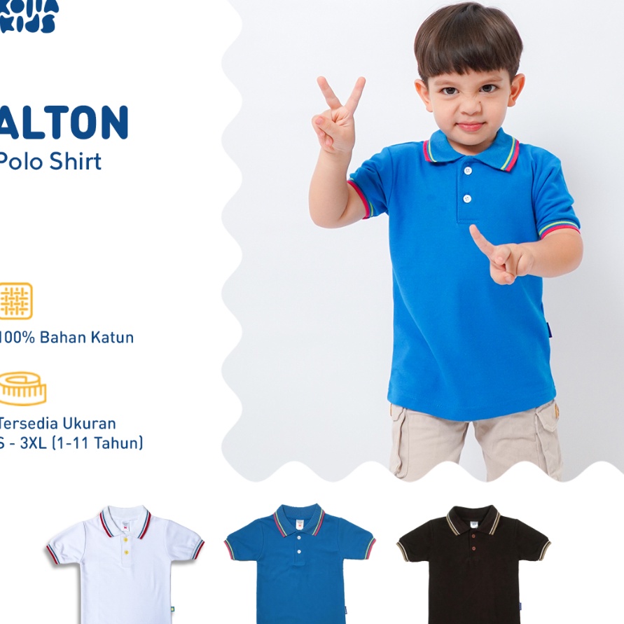 Baru Kolla Kids Polo Shirt Anak Alton 111 Tahun Part 1