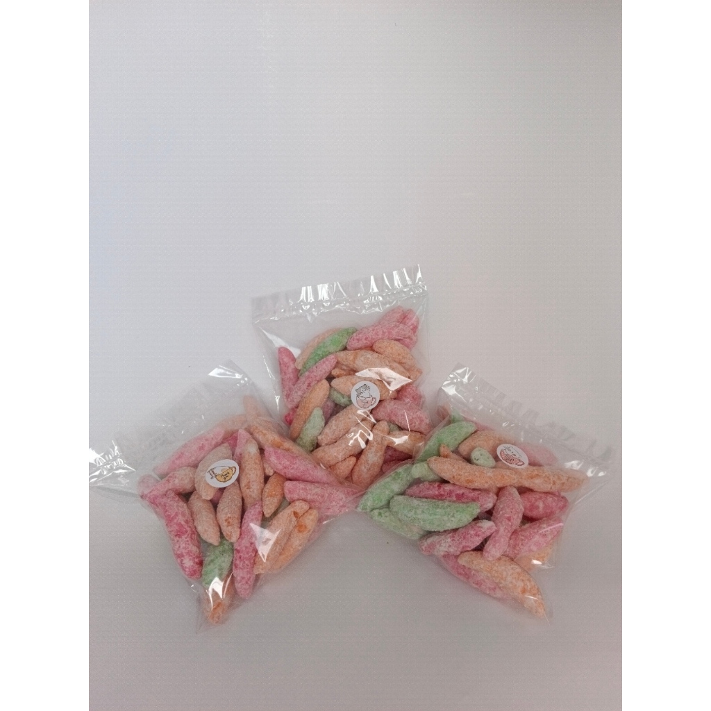 

Cemilan Gabus Manis Warna Warni