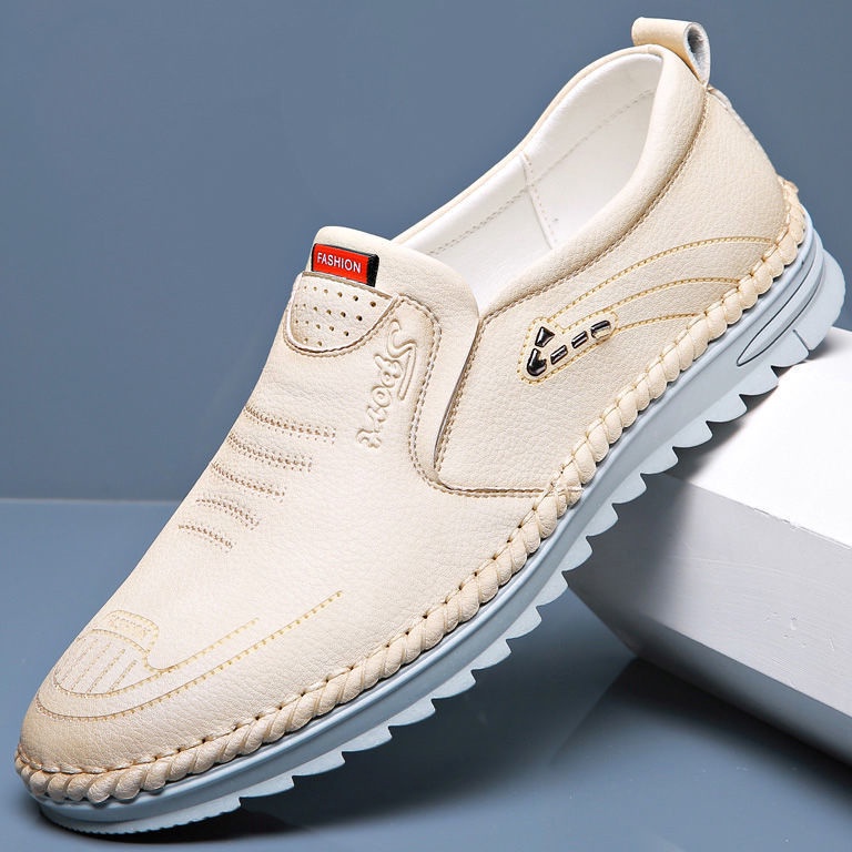 GROSIR MURAH COD 1 ASLI KULIT Sepatu Pria IMPORT Slip On Tanpa Tali Casual Kerja Kantor Santai Fashi