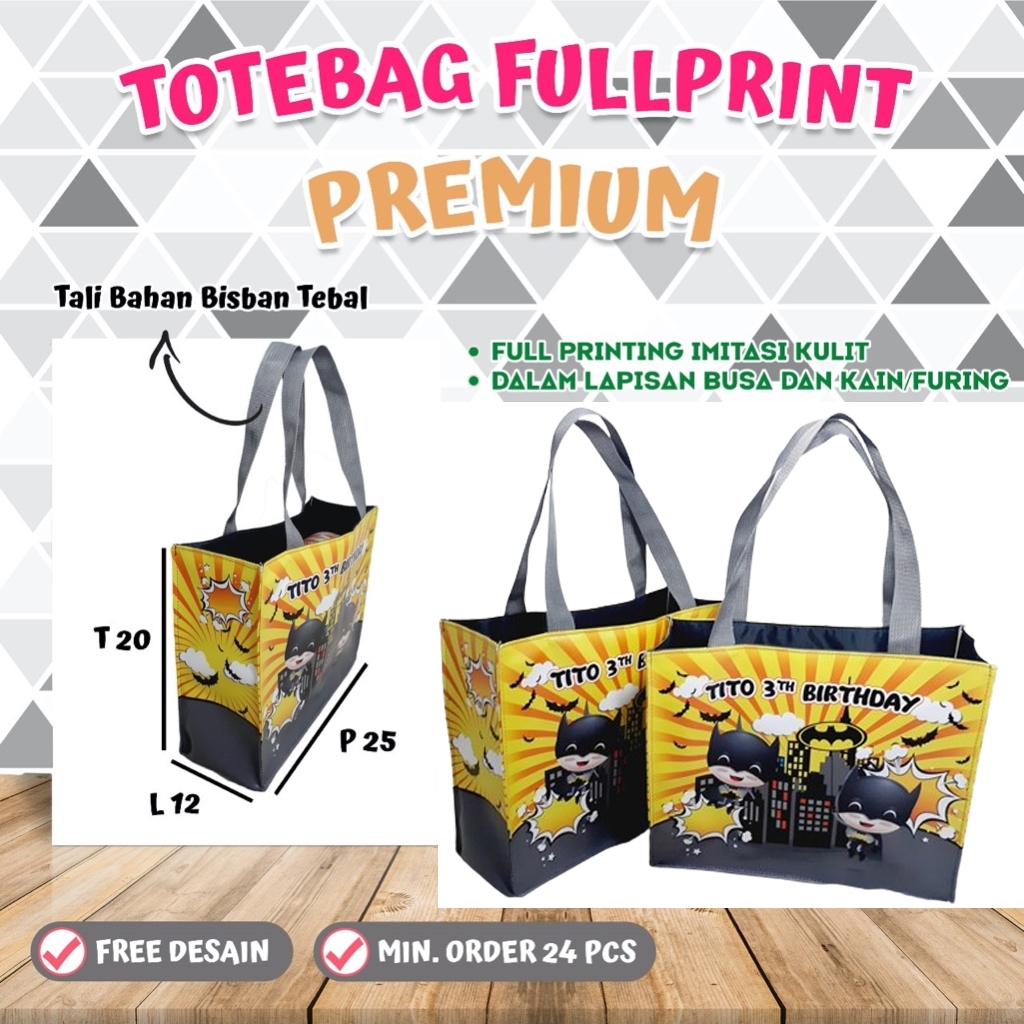 

Souvenir Goodie Bag Tas Ulang Tahun Tas Sekolah Full Print Custum Foto Dan Nama