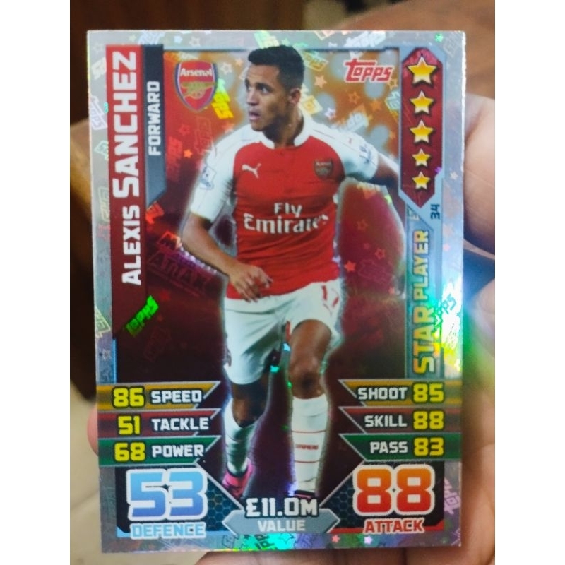 Alexis Sanchez Match attax 15/16 MAN OF THE MATCH