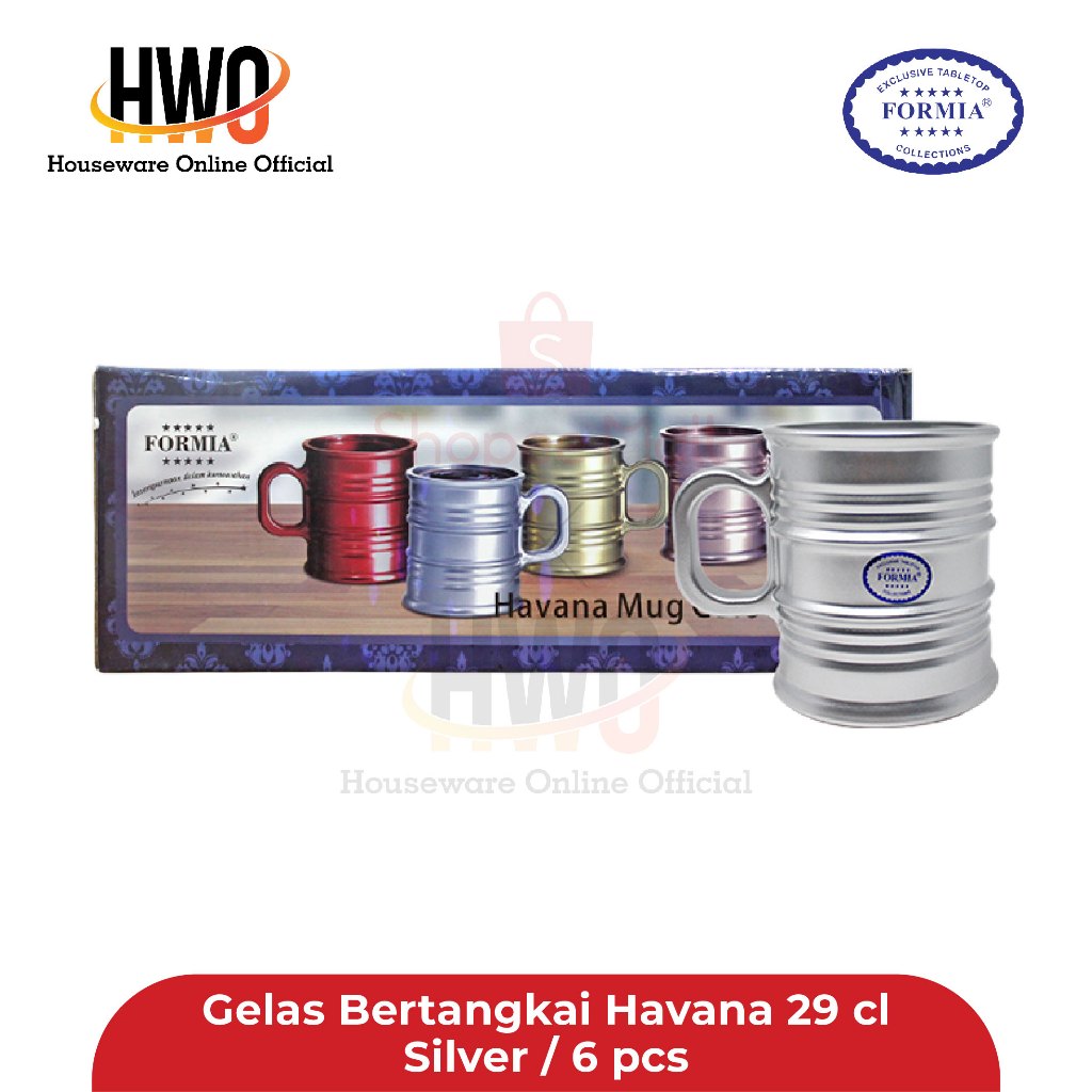 Formia Gelas Bertangkai Havana 29 Cl Silver / 6 pcs