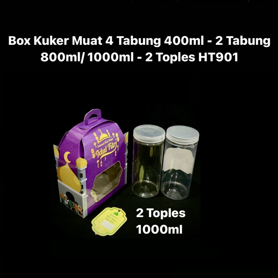 

(5 pcs) kardus kue kering hampers idul fitri box 4 toples tabung 400 ml-2 toples tabung 200 ml-2 toples 1000 ml dus toples nastar hampers lebaran 10x19x19 cm