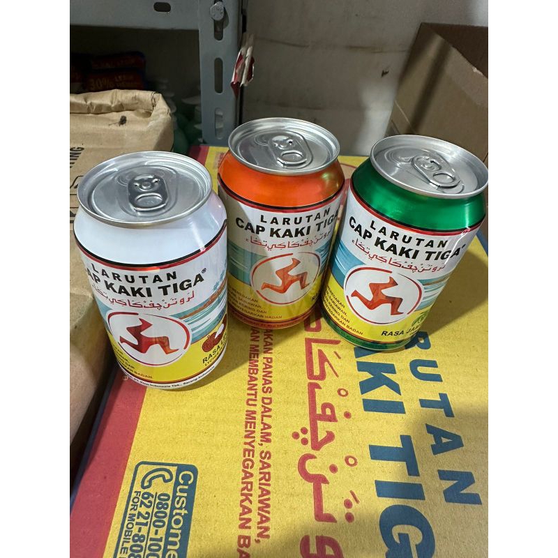 

Larutan Penyegar Cap Kaki Tiga Kaleng exp aman