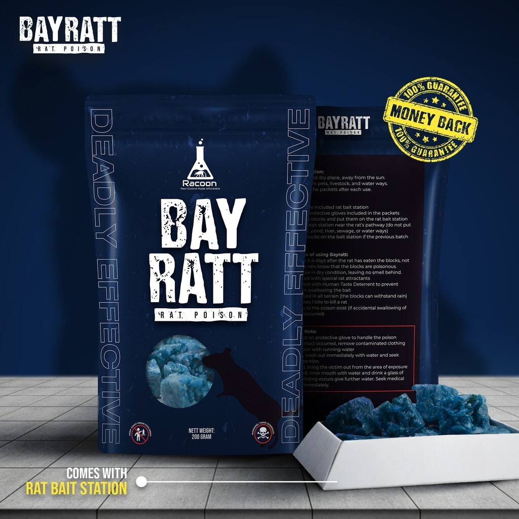 Racoon BAYRATT Racun Tikus Mati Kering Tidak Meninggalkan Bau / Anti tikus