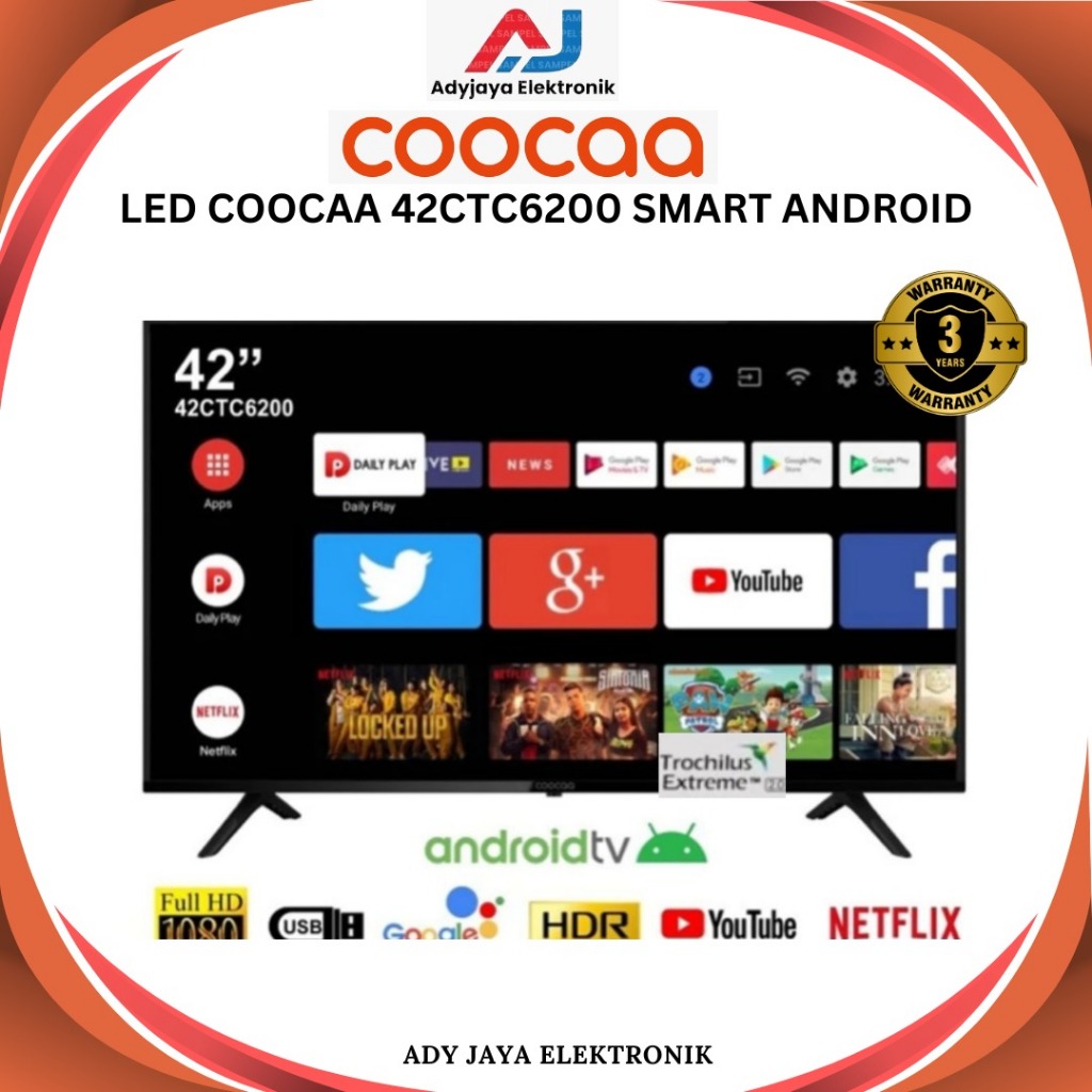 LED TV COOCAA 42CTC6200 SMART ANDROID