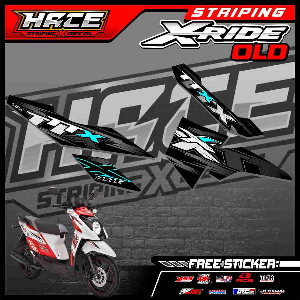 340 STRIPING STICKER YAMAHA X-RIDE OLD  - STRIPING YAMAHA X-RIDE OLD PREMIUM TTX