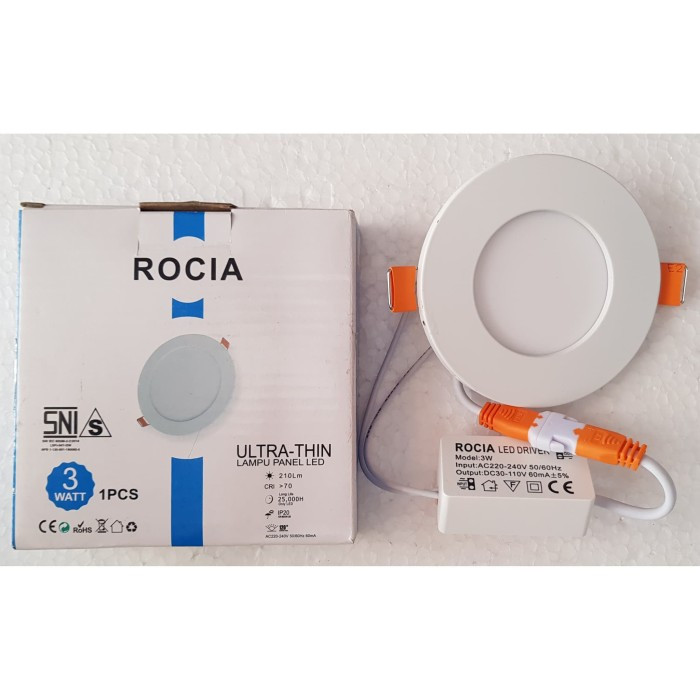 LAMPU LED PANEL ROCIA BULAT/KOTAK