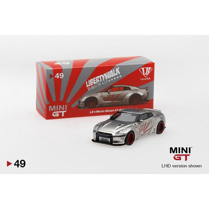 MINI GT LB WORKS Nissan GT-R (R35) Satin Silver
