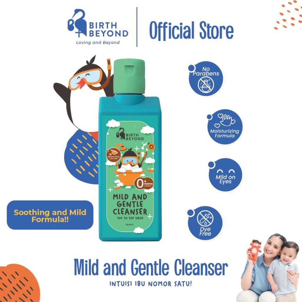 BIRTH BEYOND MILD AND GENTLE CLEANSER TOP TO TOE WASH 100ML