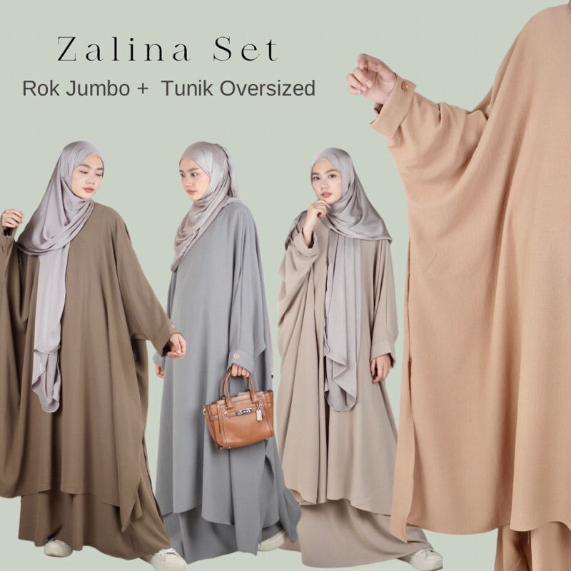 TERBARU SET ROK TUNIK ABAYA POLOS CRINKEL AIRFLOW PREMIUM/SET ABAYA LESTI