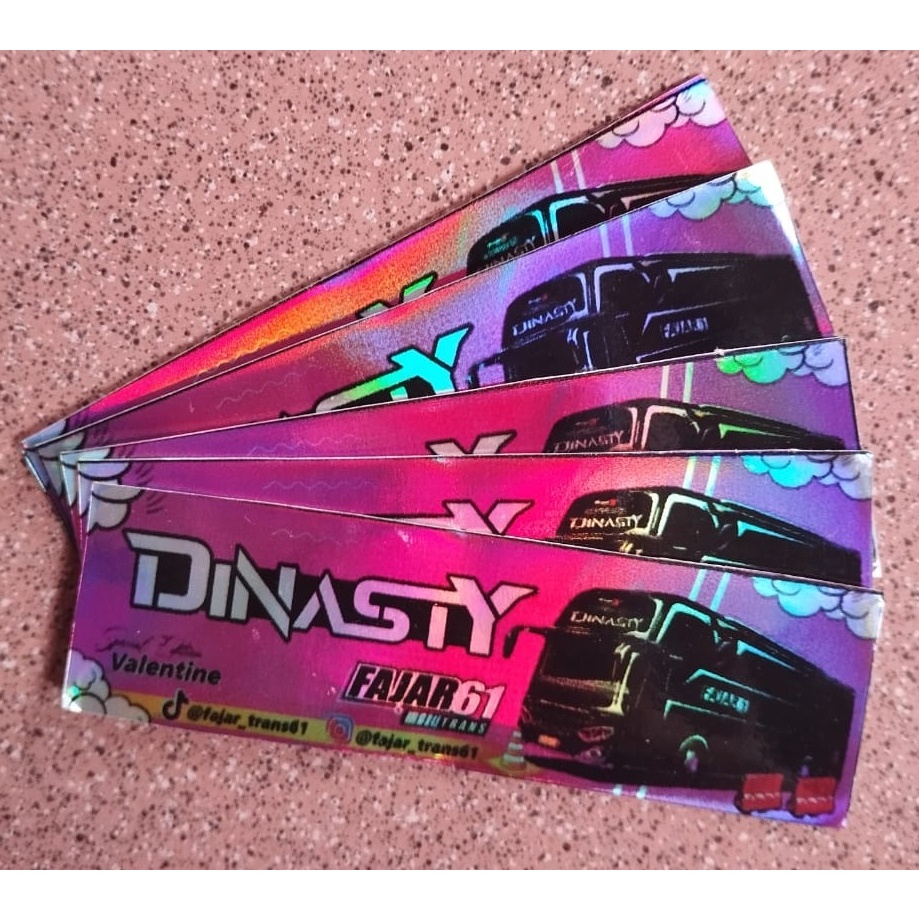 

stiker bis dinasty holo asli unit dapet 1biji