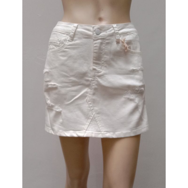 MOSCATO 1225 1a Rok Pendek Import/Rok Mini Putih polos