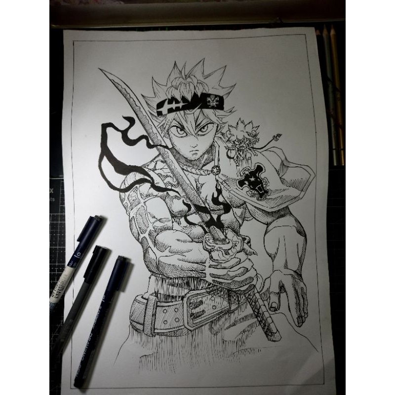 

jasa lukis anime request ukuran A4