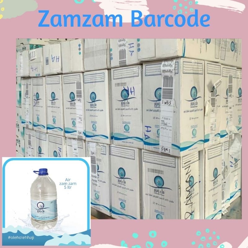 

air zamzam 5 liter barcode/air zamzam asli barcode