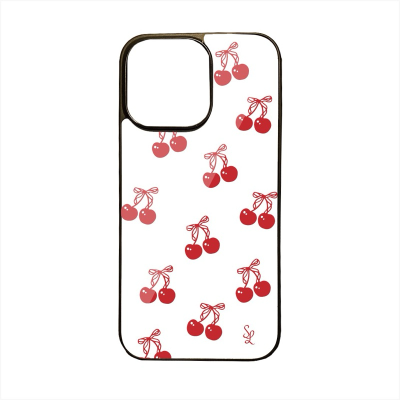 CHERRY RIBBON PHONE CASE | casing all type android iphone aesthetic y2k coquette it girl case