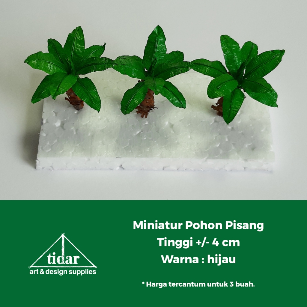 MH - Miniatur Maket Pohon Pisang Tinggi 4 cm - Banana Tree Miniature