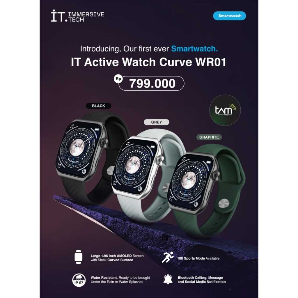 IT Active Watch Curve WR01 Garansi Resmi TAM