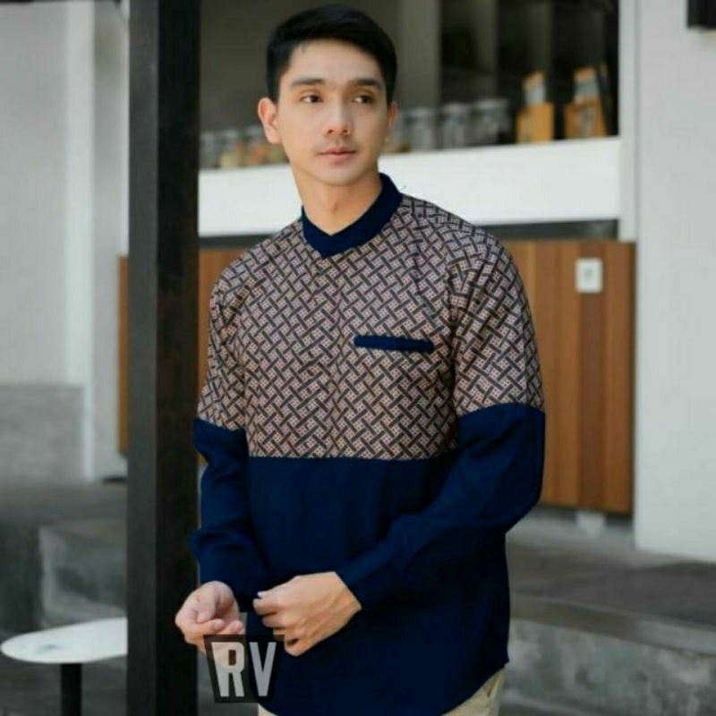 baju Koko pria baju muslim modern batik pria kemeja pria