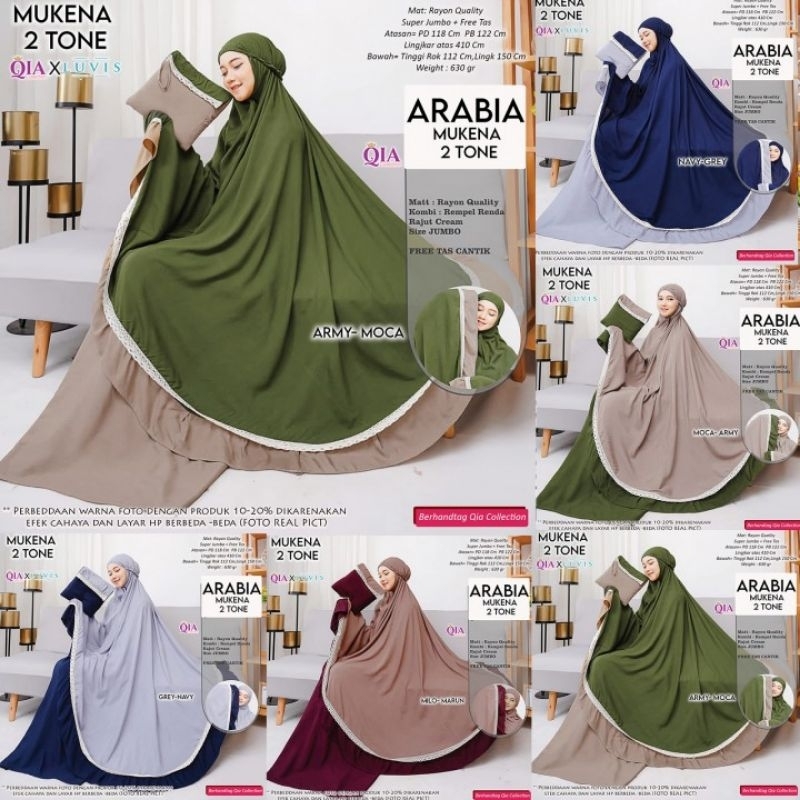 Ecer mukena Jumbo ALIYA Rayon premium