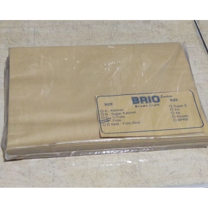 

Amplop Coklat Folio