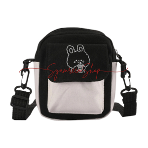Tas Selempang Wanita Mini Cony Slingbag Kanvas Tas Slempang Cewek Lucu