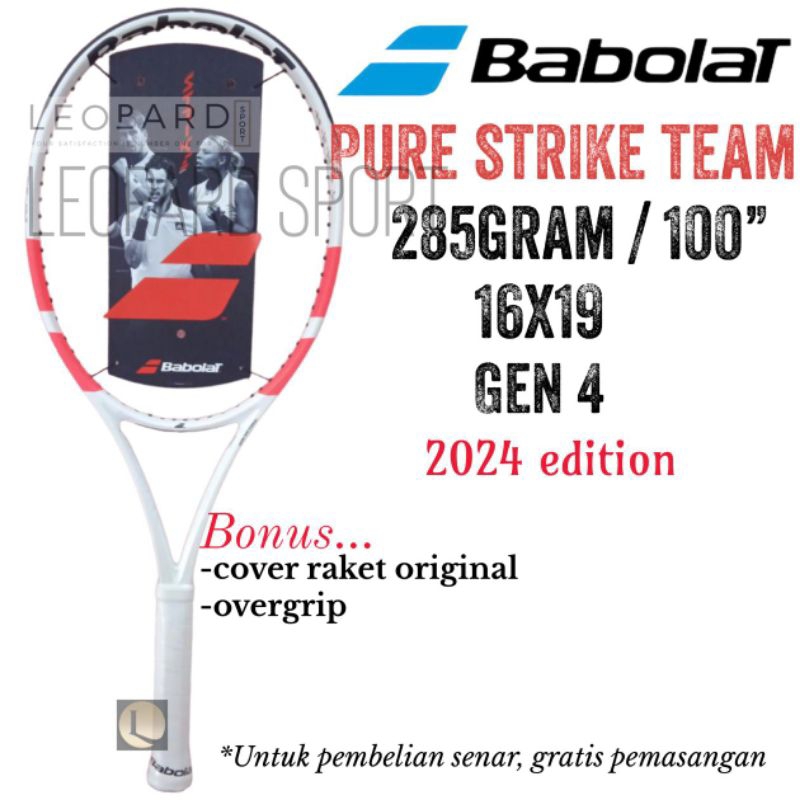 Raket Tenis Babolat PURE STRIKE TEAM 4th Gen 2024 100" / 285gr